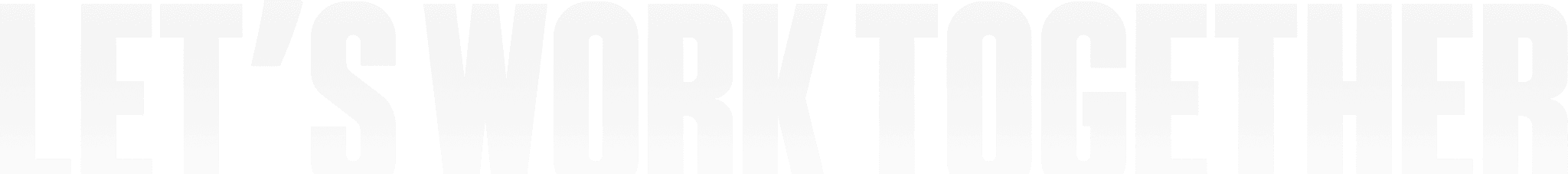 Let's Work Together decorative wordmark